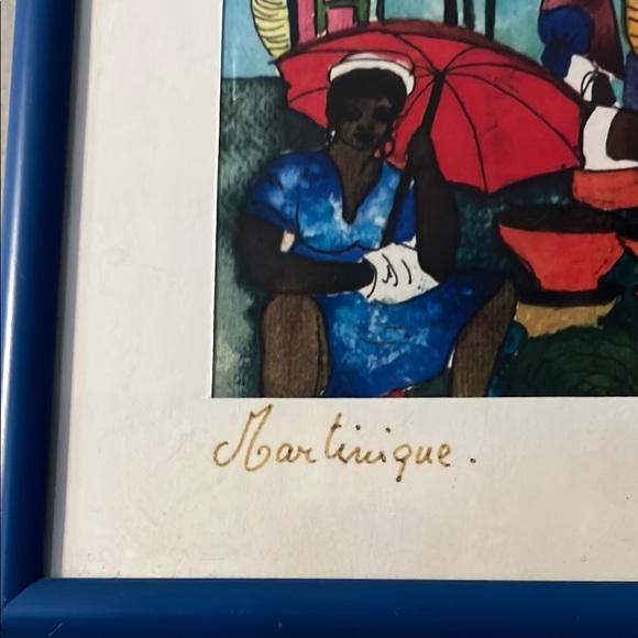 Colorful Market Scene Framed Art - Picture 2 of 3